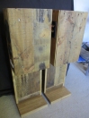 Claer unique rustic natural wood 2 way floorstanding transmission line speaker side
