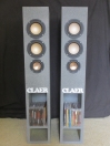 expand Claer unique rare stone effect floorstanding 2 way transmission line speaker front