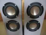 expand image of Claer plum suede effect finish bookshelf transmission line speaker